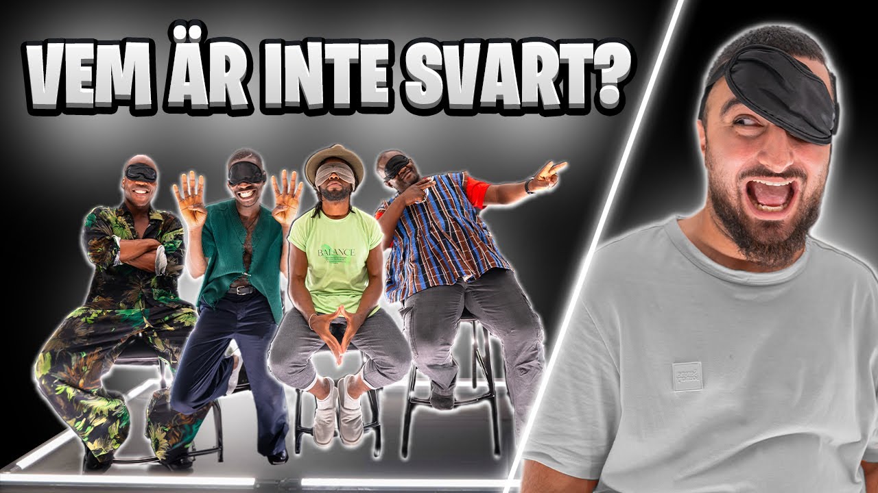 4 SVARTA M&Auml;N VS 1 HEMLIG VIT MAN
