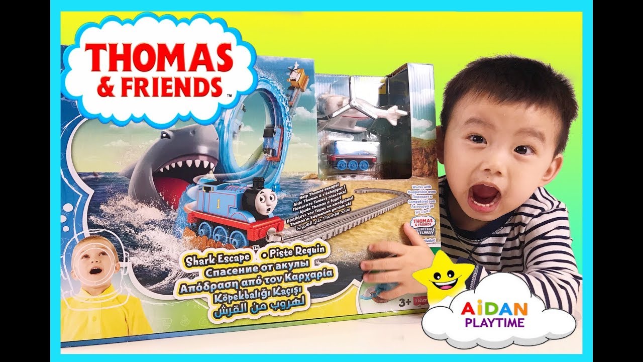 Thomas and Friends | Thomas Train Adventures Shark Escape | Fun Toy Trains with Aidan Playtime