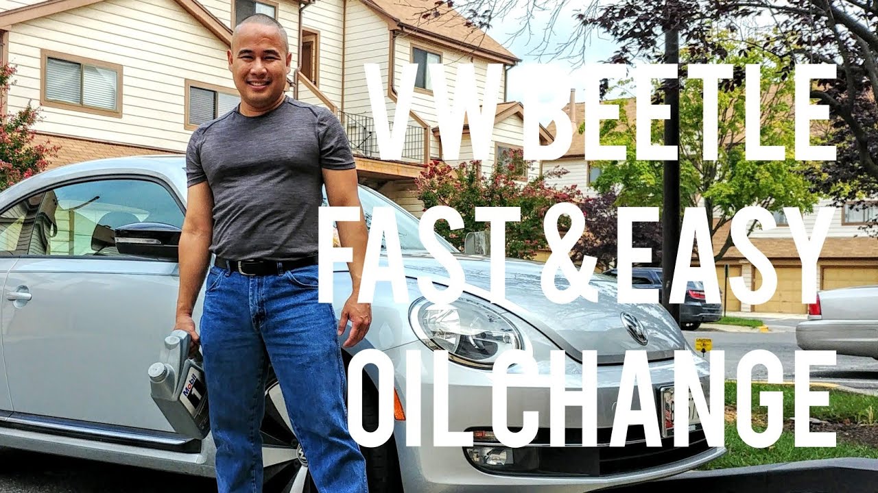 VW Beetle Oil Change. Is it Easy & Fast to Do a DIY Maintenance Oil Change on a Volkswagen car?