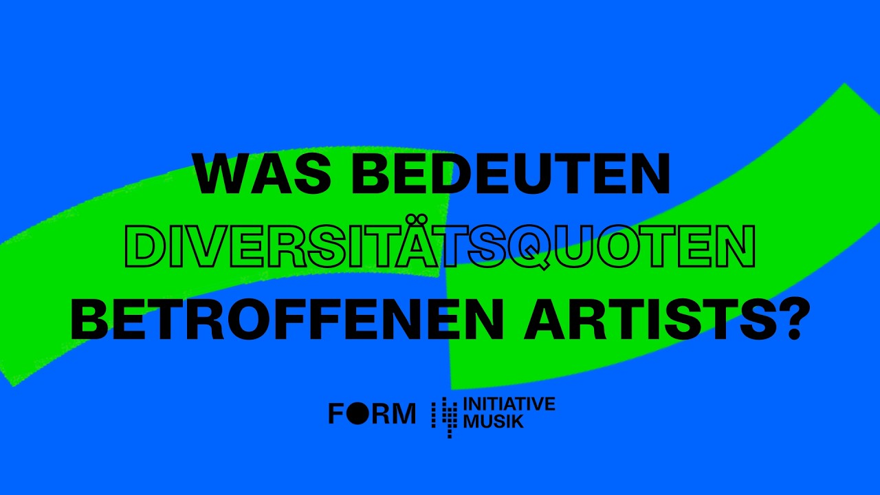 Was machen Diversitätsquoten eigentlich mit betroffenen Künstler:innen? | FORM Talk mit Diana Ezerex