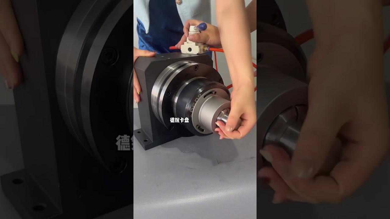 High-precision pneumatic chuck with clamping repeatability within 0.005mm, pneumatic collet rotary