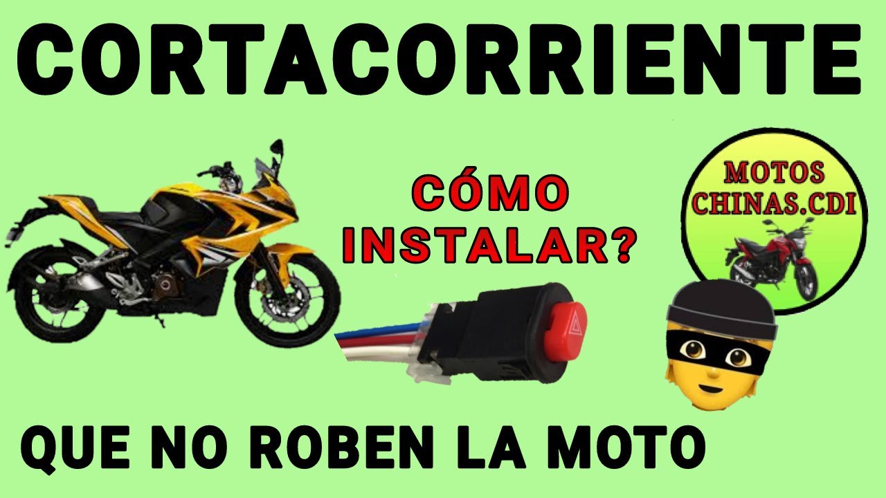 Que NO TE ROBEN la moto. 🐷Instala Cortacorriente🔴🟢