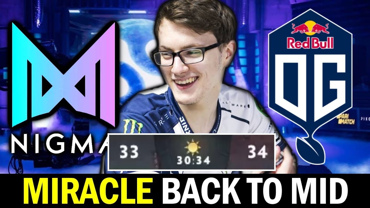 Miracle back to MID & Unstoppable MC &mdash; NIGMA vs OG.SEED Dota2