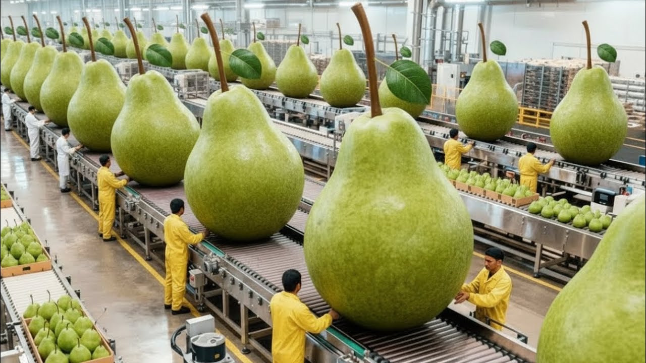Pear Desserts Manufacturing Process | Inside Food Factory Production