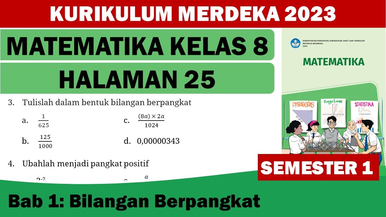 SOAL LATIHAN 1.1 MATEMATIKA KELAS 8 HALAMAN 25 SEMESTER 1 KURIKULUM MERDEKA 2022