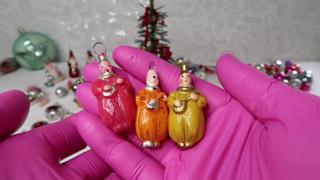 🎄Малютки - персонажи. Матрешки, космонавты, клоуны и другие 50, 60, 70 гг. / Елочные игрушки СССР.