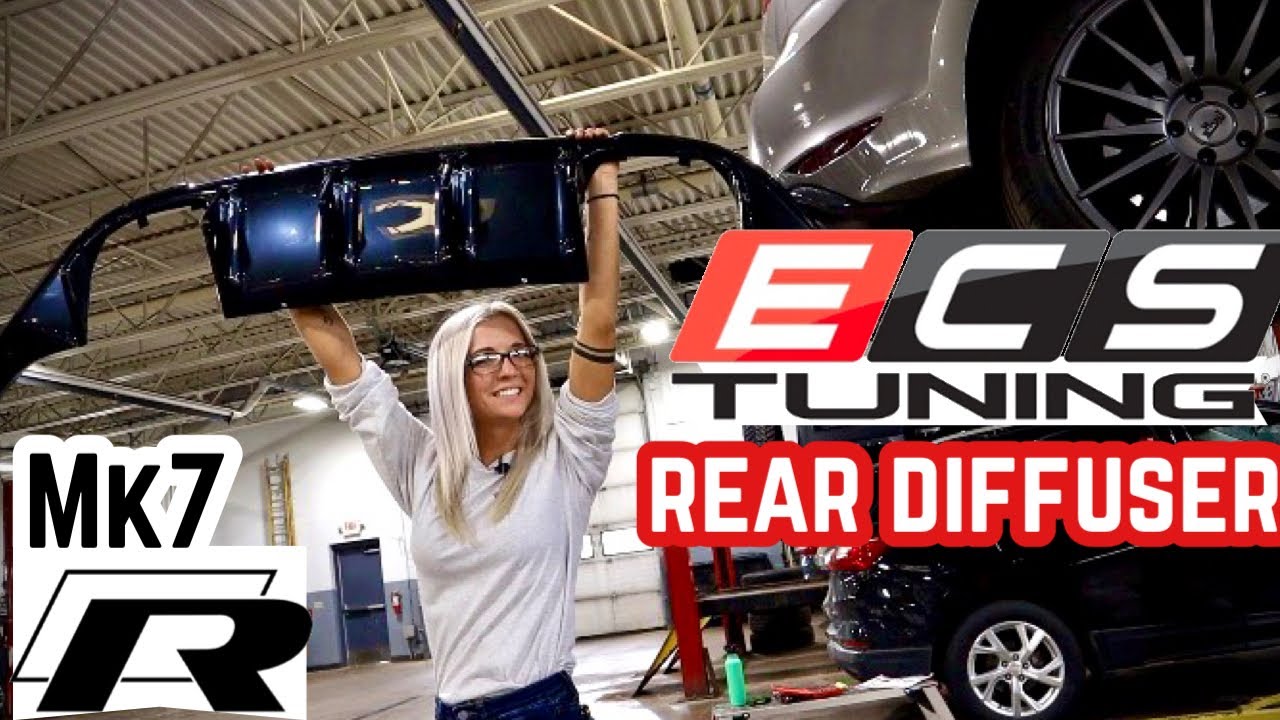 ECS Tuning Mk7 Golf R rear diffuser install
