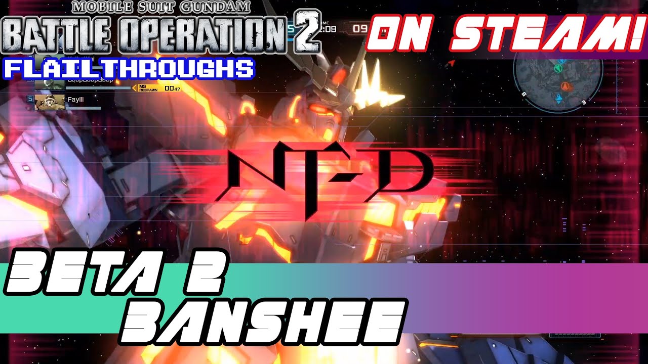 Gundam Battle Operation 2 PC Beta TWO! RX-0 Gundam Unicorn Unit 2 Banshee In Space
