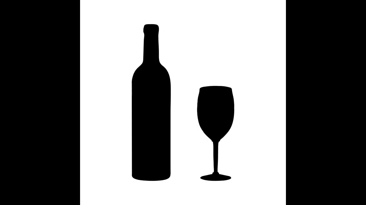 Wine Glass and Bottle Silhouette Shape : Stock Vector (Royalty Free) 021511