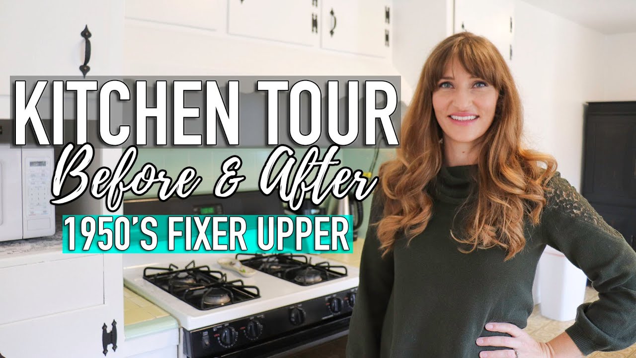 Kitchen Before and After - 1950's Fixer Upper - 6 Month Update