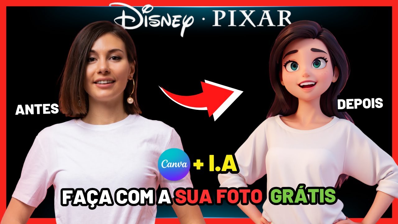 COM SUA PRÓPRIA FOTO ✅ Como Fazer Trend DISNEY PIXAR Grátis
