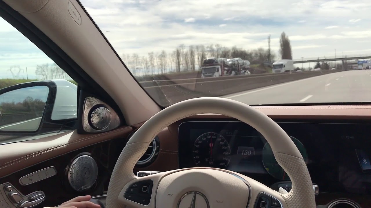 Mercedes Benz E class w213 sound isolation on highway with acoustic comfort pack.