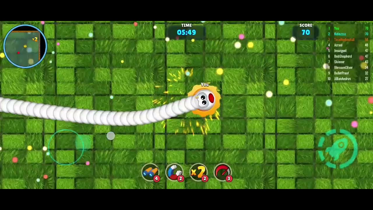 🚀 Worm Family AI Gameplay – Eat ‘Em All!