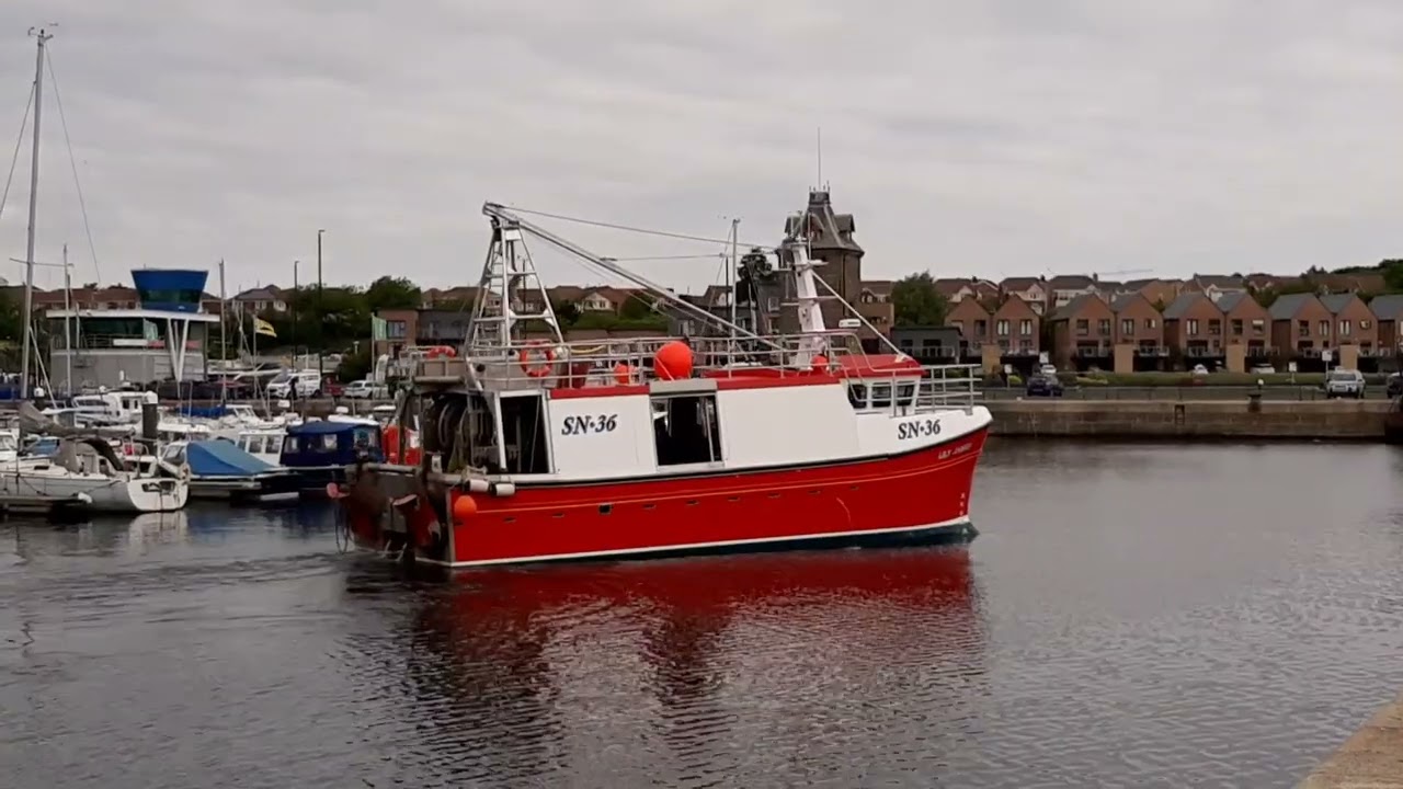 Fishing vessel 'Lily James' entering Royal Quays Marina 14 06 2022