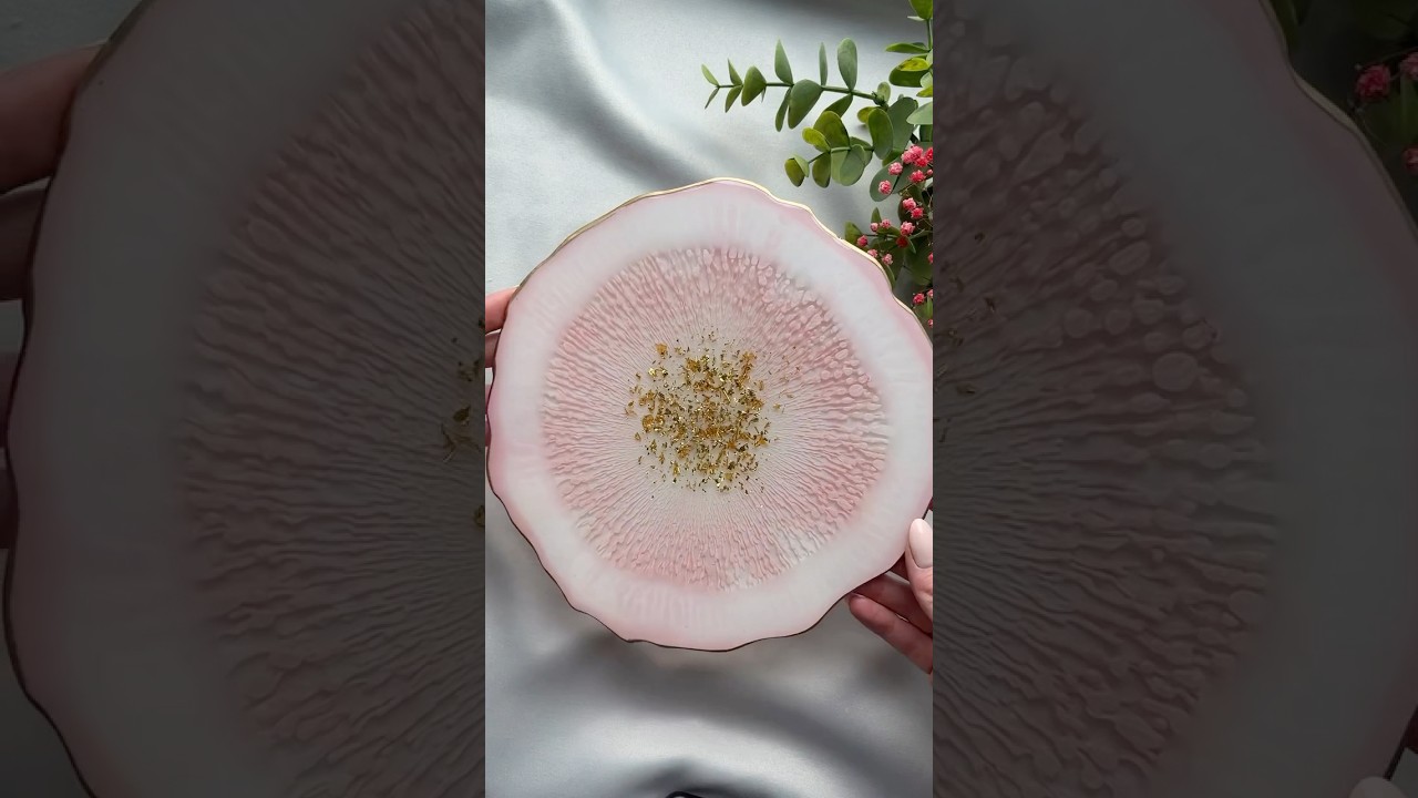 Trying Resin Coaster🎀🌸 #youtubeshorts #diyresin #resinart #resincoasters #shorts #viralvideo #art