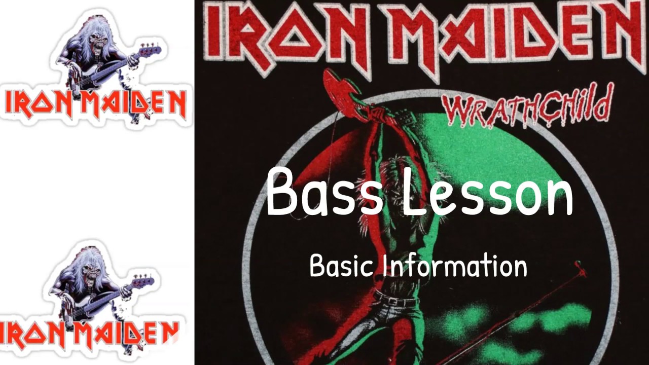 Wrathchild Bass Lesson, entire song with full tab, on screen instructions, and slow motion video