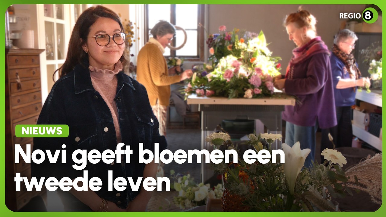 Novi Rabelink uit Doetinchem geeft gebruikte bloemen een tweede leven