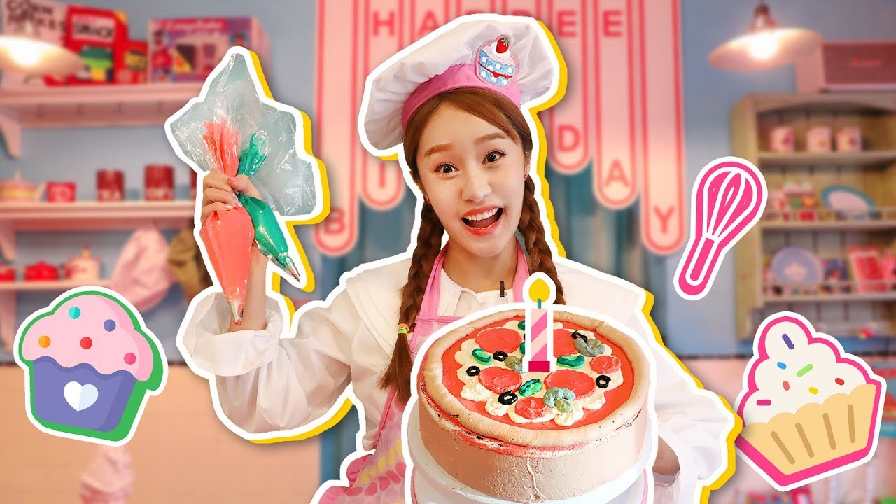 내가 만약 케이크샵에 산다면? 피자 케이크 만들기 요리놀이 - 지니