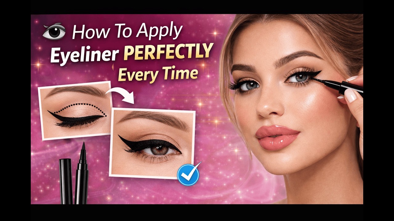 TRICK 😱 How To Apply Eyeliner PERFECTLY Every Time|#eyemakeup |#eyemakeuptutorial |#eyemakeuplooks