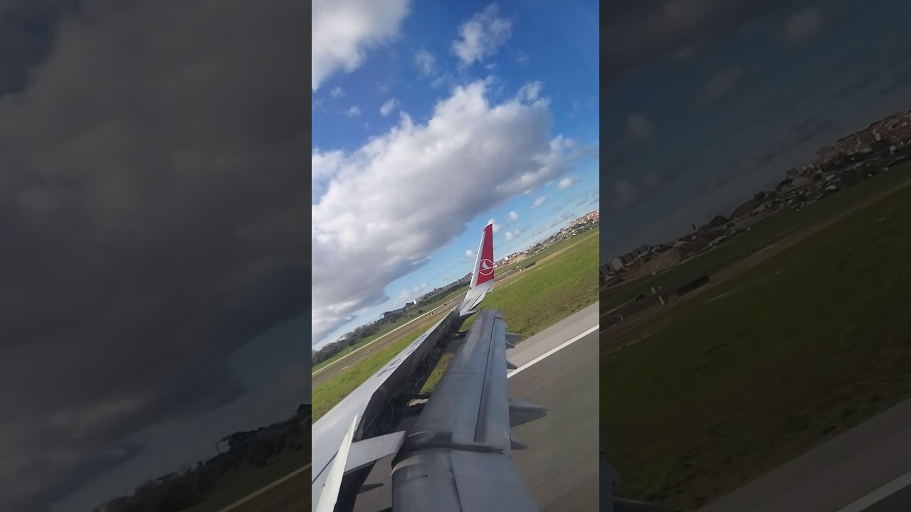 Aterragem em Lisboa, vindo de Istanbul, voo Turkish Airlines