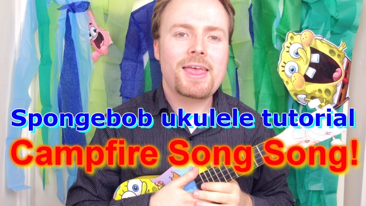 Обучающее видео по игре на укулеле Губки Боба - Песня у костра!