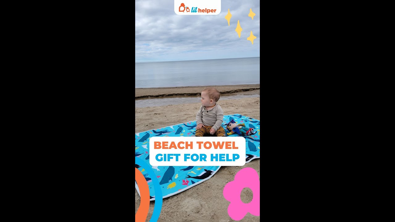 Beach towel gift for help 