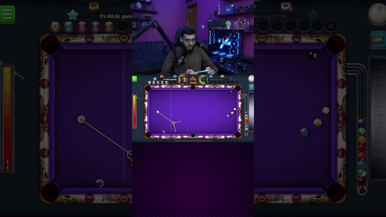 Level 999 vs 999 Level #8ballpool #shorts #snooker