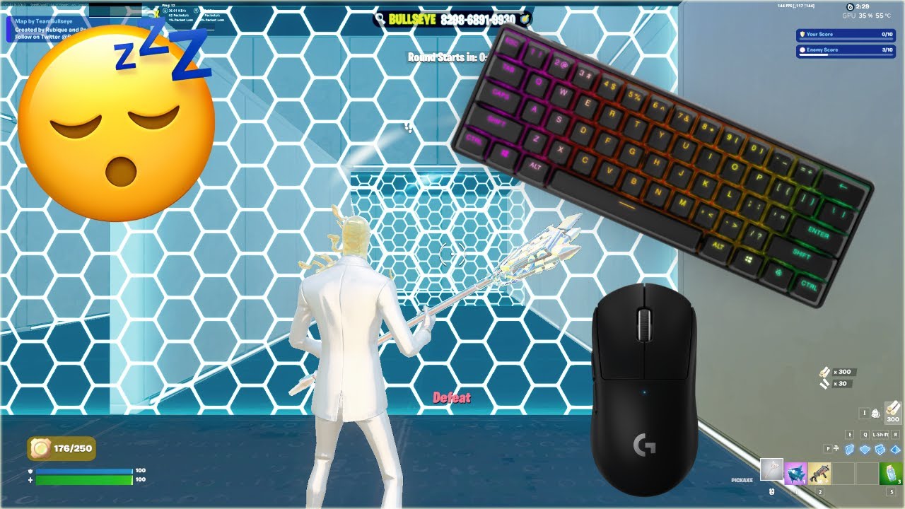 Steelseries Apex Pro Mini 🤩 Piece Control 1v1🏆 Fortnite Keyboard ASMR 🎧
