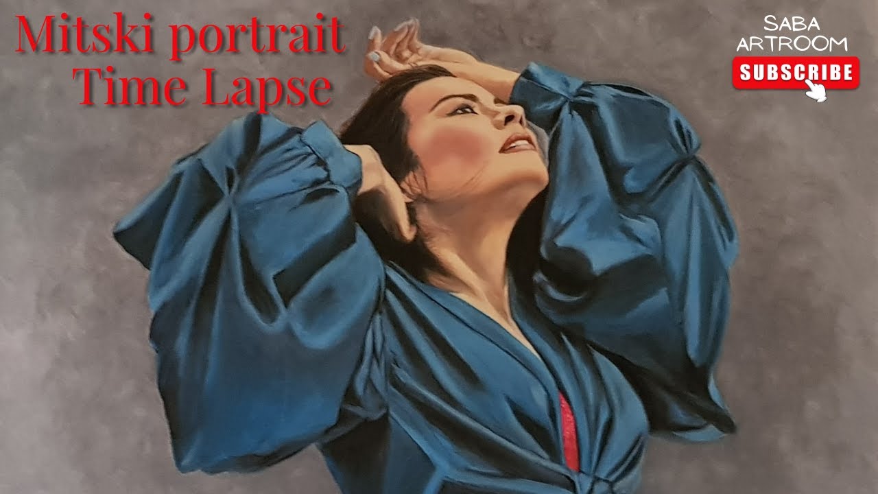 Blue dress - Mitski Time Lapse Oil Painting video #1