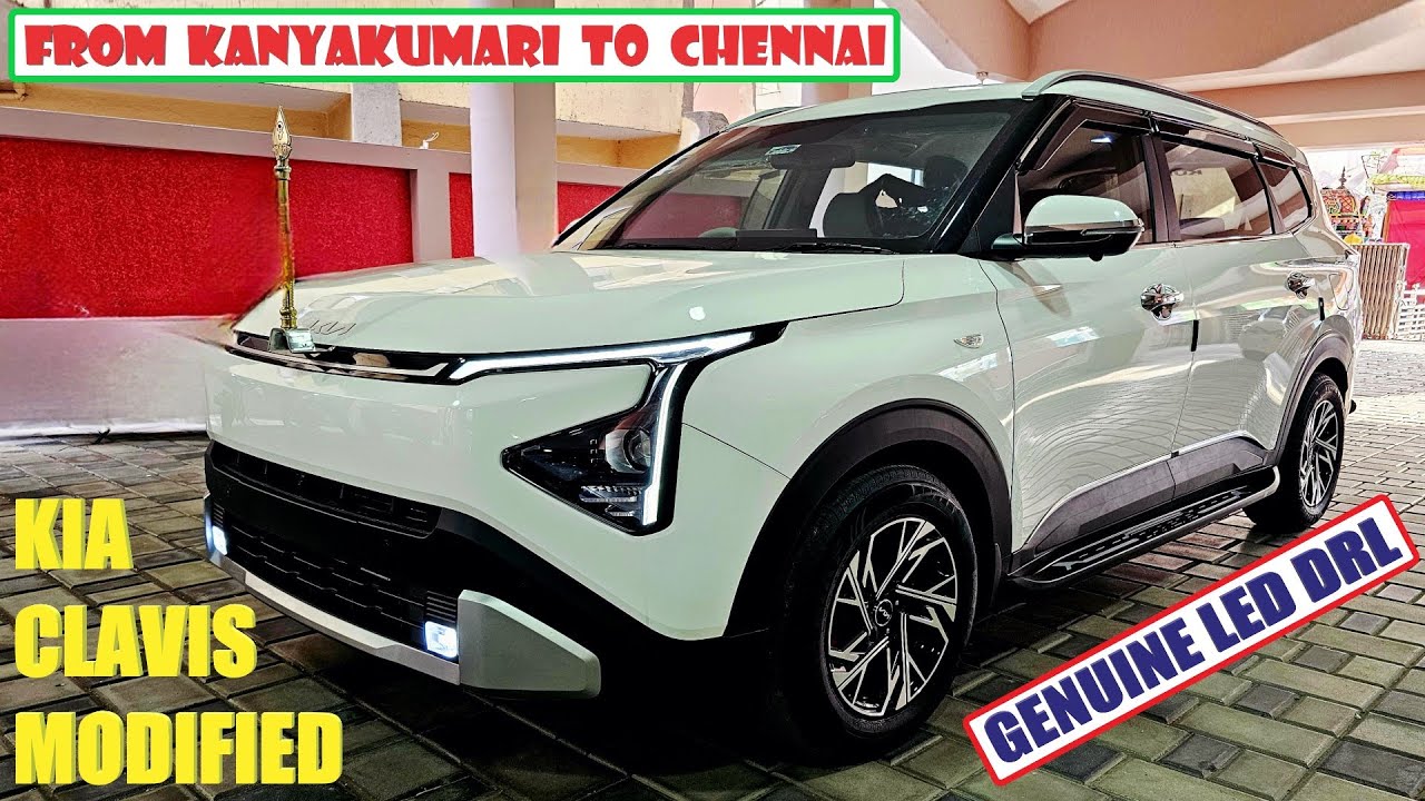 KIA CLAVIS MODIFIED | KIA GENUINE LED DRL | FROM KANYAKUMARI TO CHENNAI @sapthagiricardecors1983