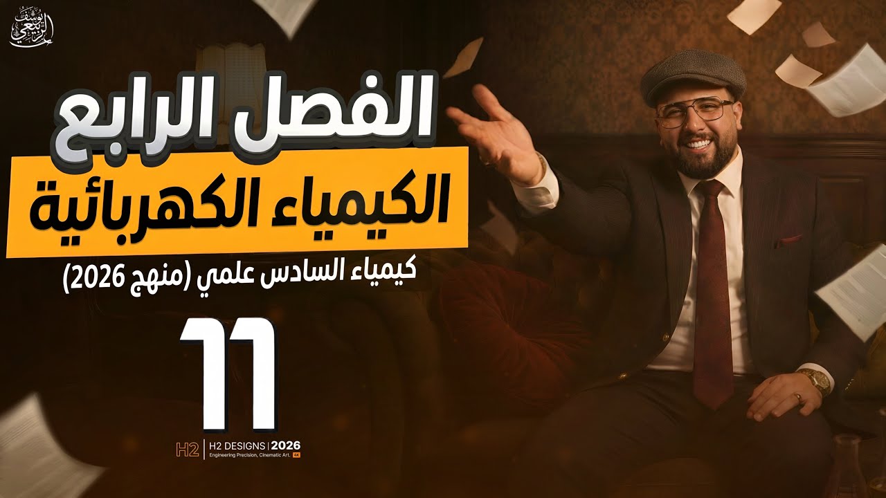 المحاضرة الحادية عشر-الفصل الرابع-الكيمياء الكهربائية -الخلايا الالكتروليتية -سادس اعدادي تصوير 2026