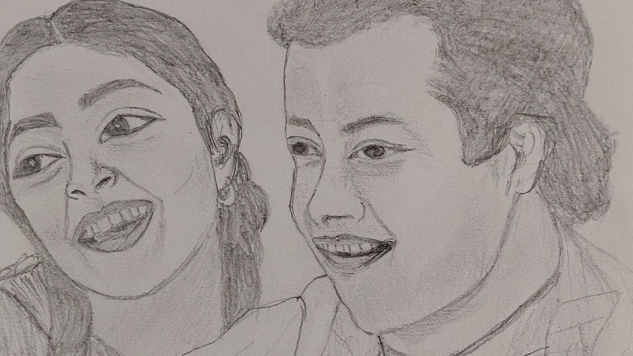 Sachin Pilgaonkar and sadhna singh movie Nadiya ke paar actress sketch drawing step by step #artwork