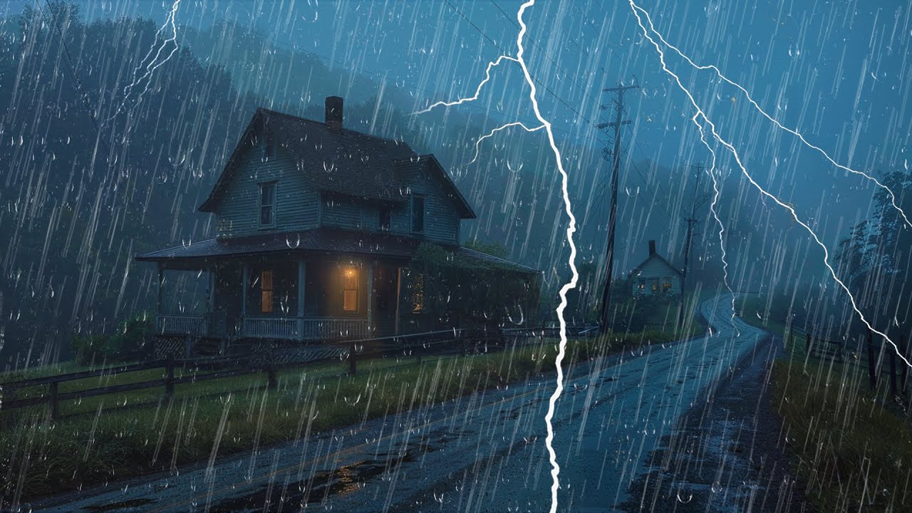 Duerme en 5 Minutos y Libera el Estrés – Lluvia y Truenos en Tormenta Nocturna