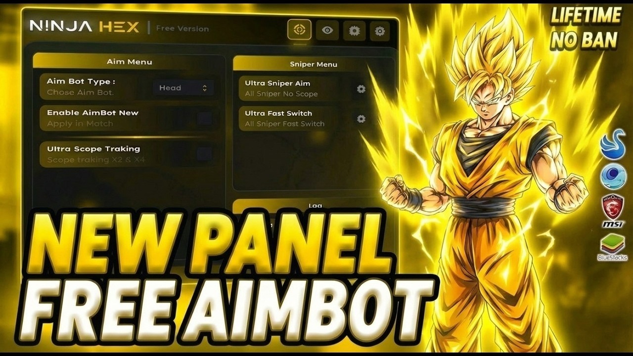 FREE PANEL PC OB52 GRATIS FREE FIRE | AIMBOT VISIBLE | SPEED X2 | AIM SNIPER | ANTI BAN 100 %✅ NINJA