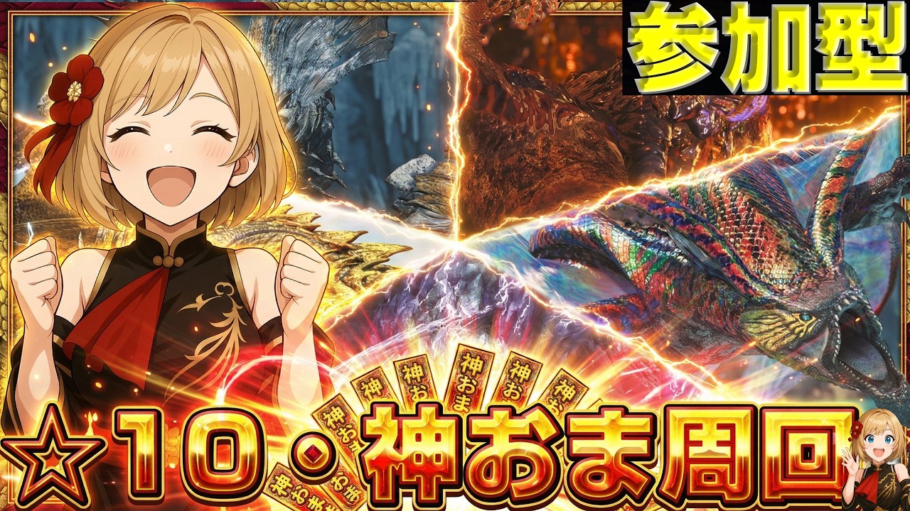 【参加型】☆10歴戦王を周回して神おまをGetするぞぉぉぉ！！！【モンハンワイルズ】【MHWs】【MHWild】