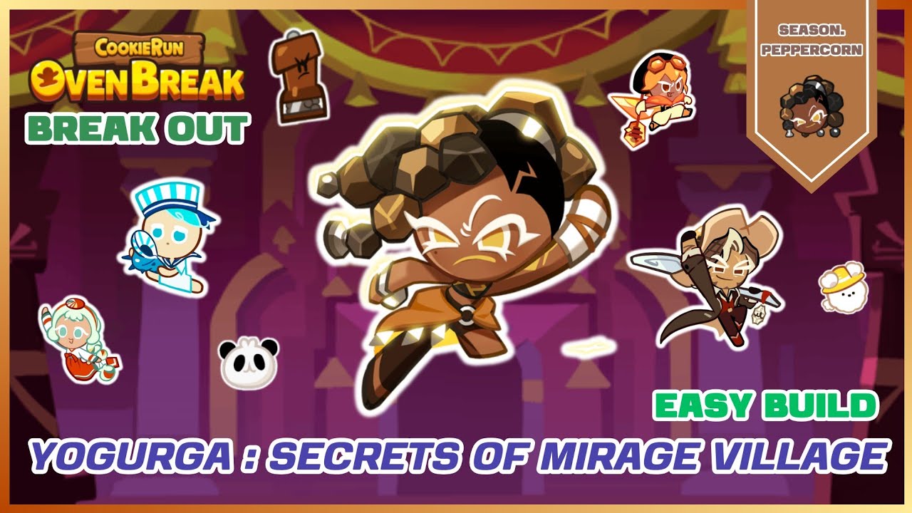 เบรคเอาท์โยเกิร์ตก้า:ความลับแห่งหมู่บ้านภาพลวงตา SS.พริกไทยดำ Easy Build! | CookieRunOvenBreak