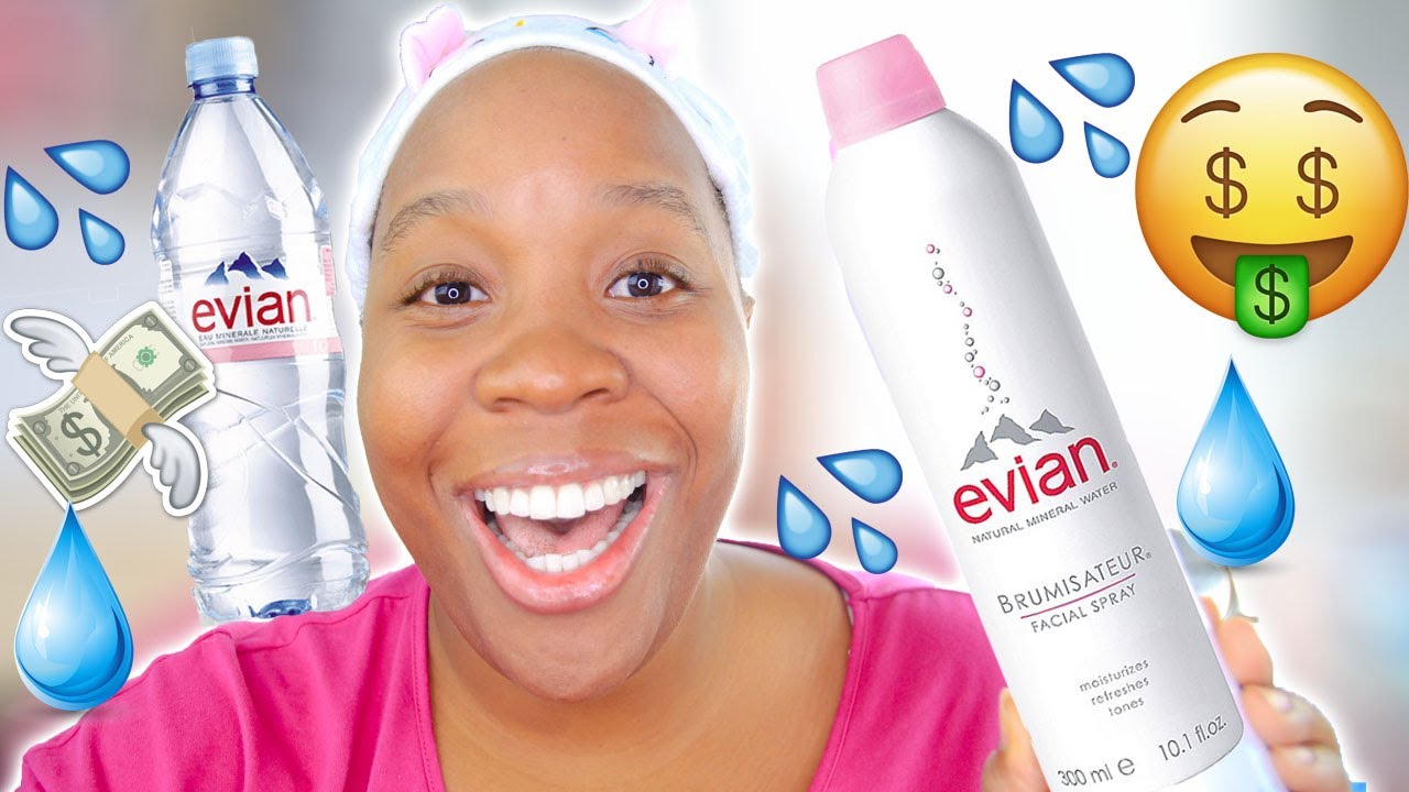 I tried Evian Facial Spray! EVIAN Brumisateur Natural Mineral Water Facial Spray Review and DEMO