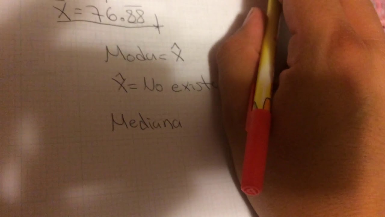 ESTADÍSTICA - MEDÍA, MODA Y MEDIANA PARTE 1