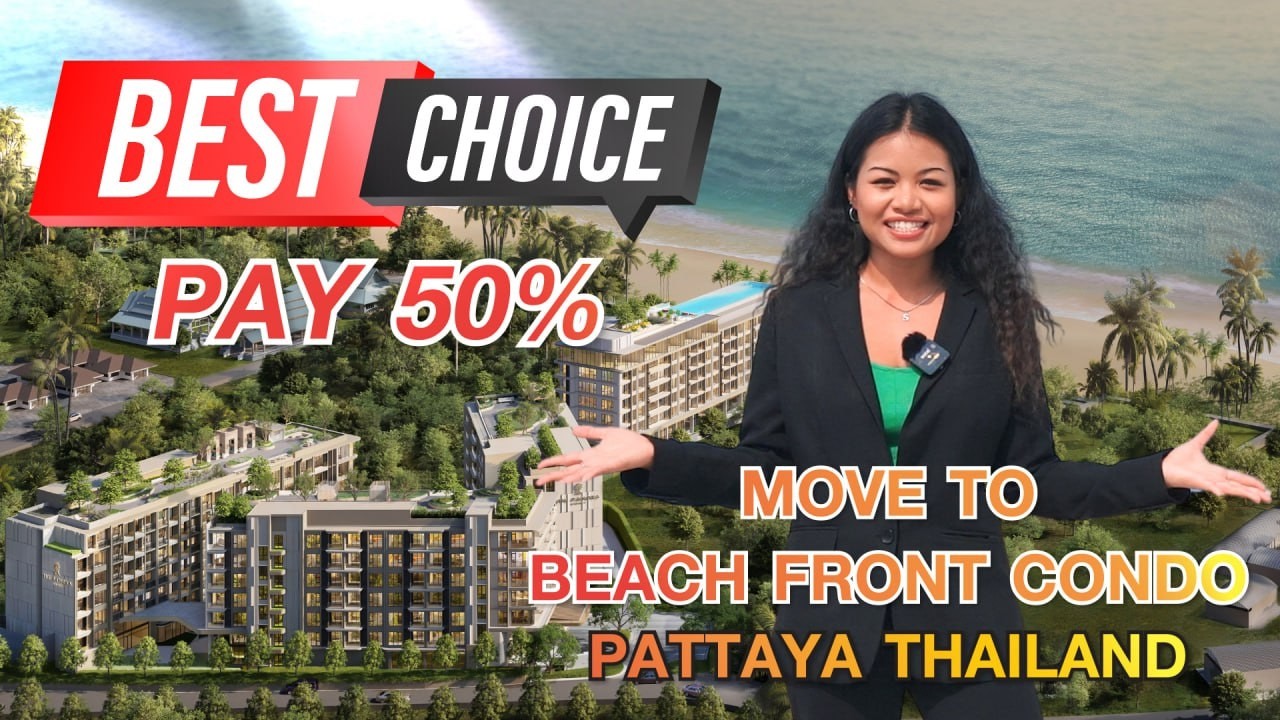 Pay 50% & Move In March 2026! | Absolute Beachfront Luxury Condo in Pattaya