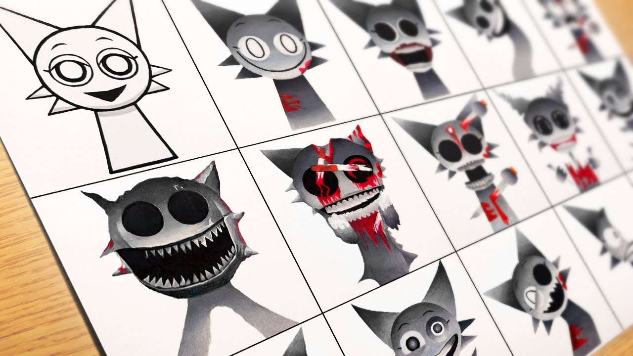 Drawing Incredibox Sprunki : Phase 1 to Phase 13 [Wenda] New Updated Phase / Sprunki Mix