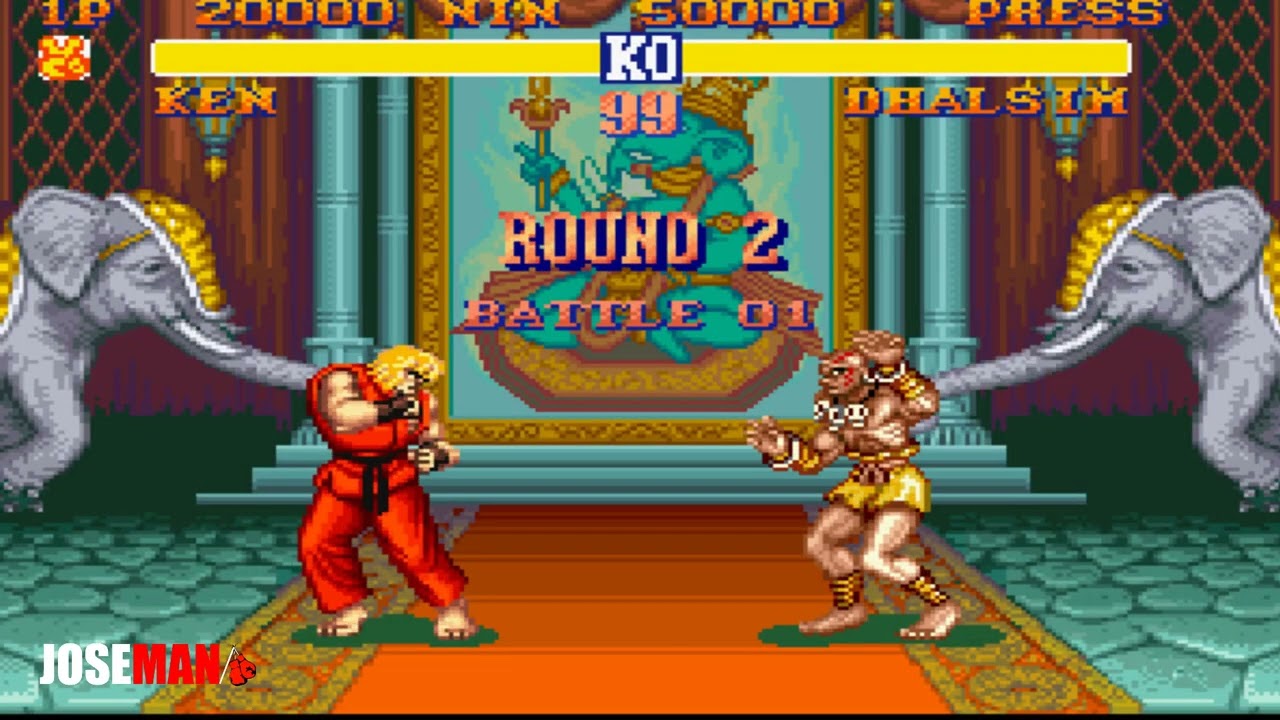 Street Fighter II The World Warrior KEN vs DHALSIM