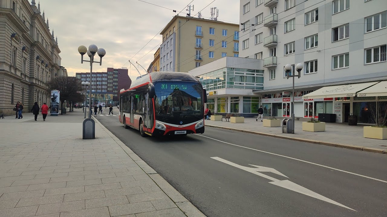 Trolejbusy a autobusy v Opavě 25.3.2025