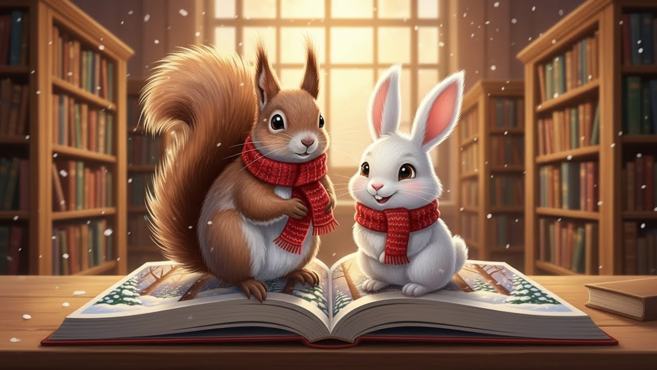 „Enchanted Winter Forest ❄️ Cozy Squirrel Music for a Magical Day”