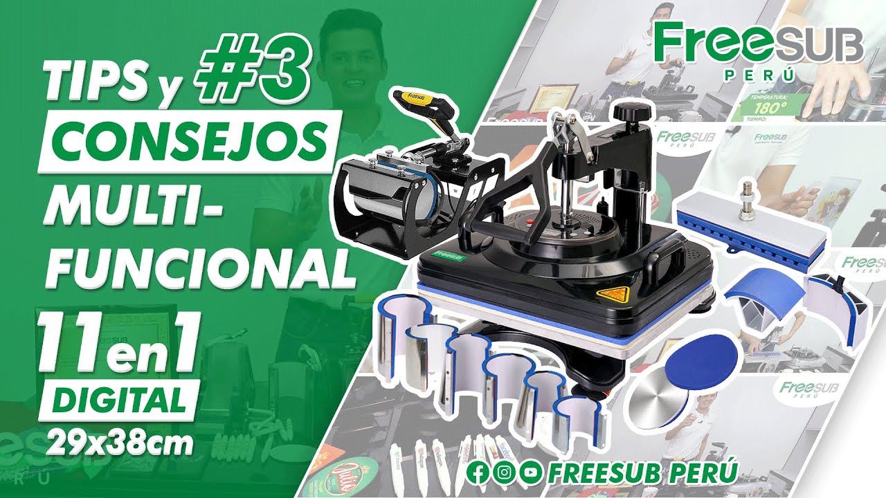 TIPS Y RECOMENDACIONES MÁQUINA MULTIFUNCIONAL 11 EN 1 (29X38CM) #FREESUB (3/3)