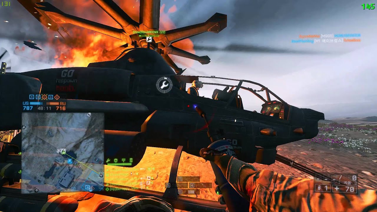 [배틀필드4,BattleField4]파이어스톰2015  공격헬기 플레이