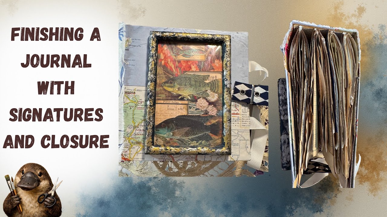 Finishing a Journal with Signature & Closure #craftwithme #junkjournaling #junkjournal 