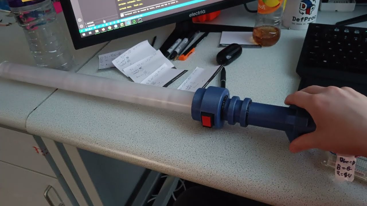 Lego Light-Saber V1 first test assembled Arduino version