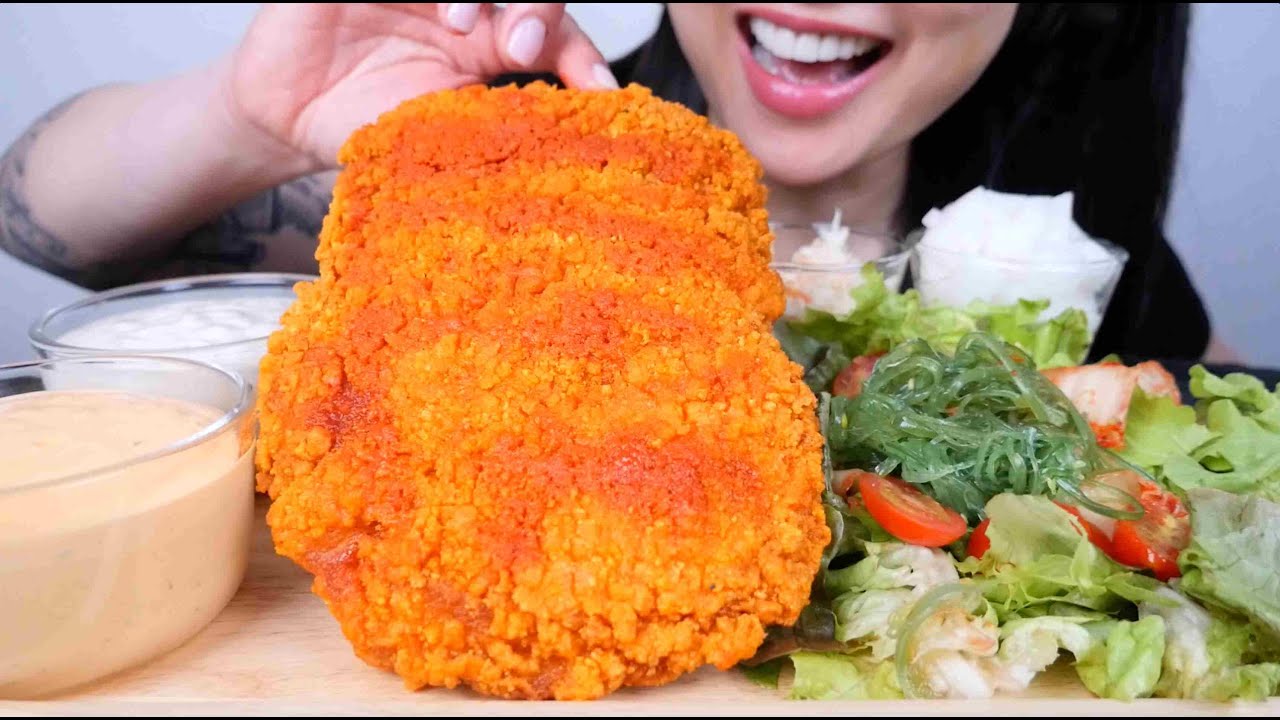 GIANT FRIED CHICKEN (ASMR CRUNCHY EATING SOUNDS) NO TALKING | SAS-ASMR