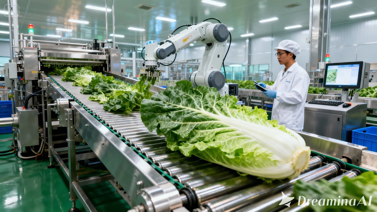 Lettuce Processing Plant | Cleaning & Packaging Lettuce for Supermarkets