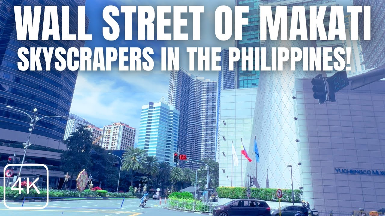 Walking Inside the Wall Street of Makati City Philippines | 4k Walking Tour